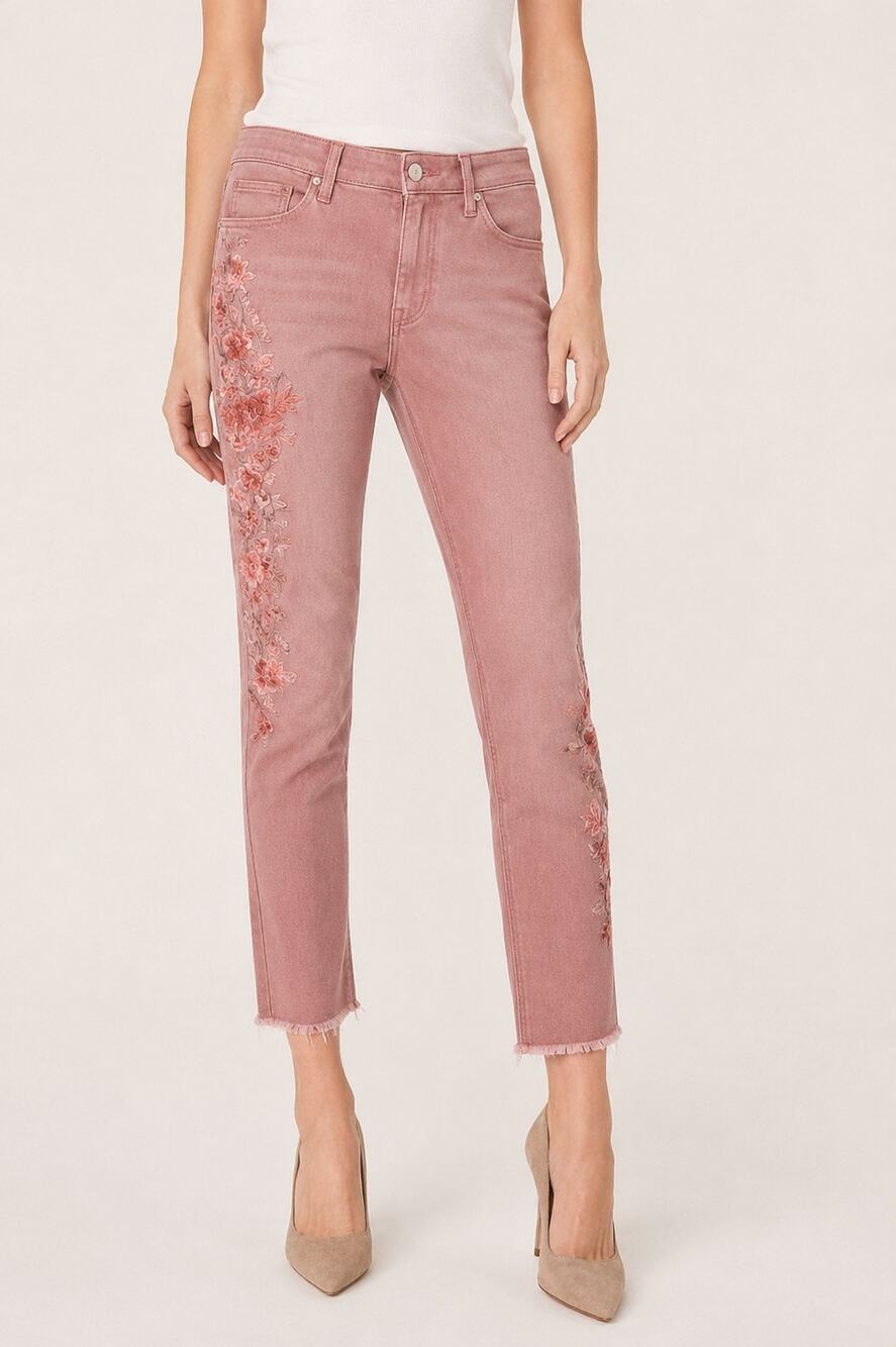 Driftwood Colette Blossom Embroidered Jeans – Size 28